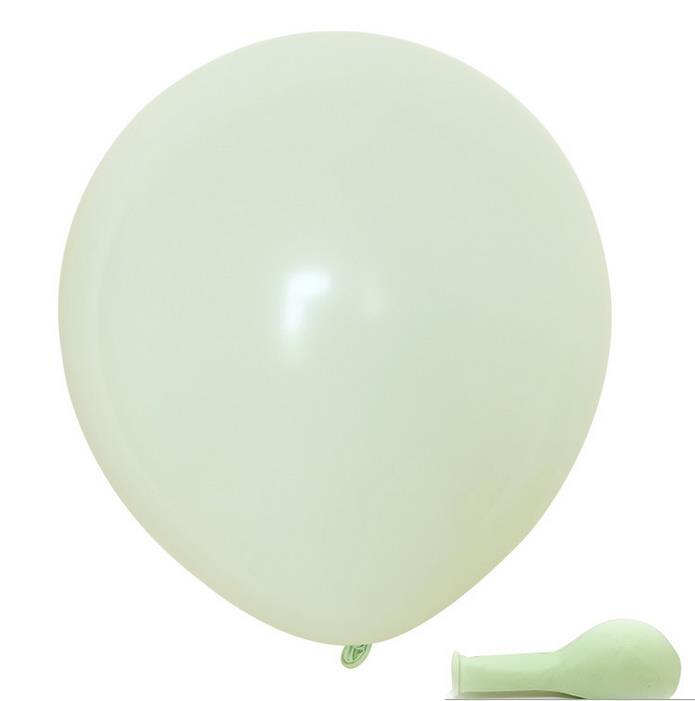 Pakke  of 100 stk macaron slikfarvede festballoner pastel latexballoner 10 tommer: Grøn