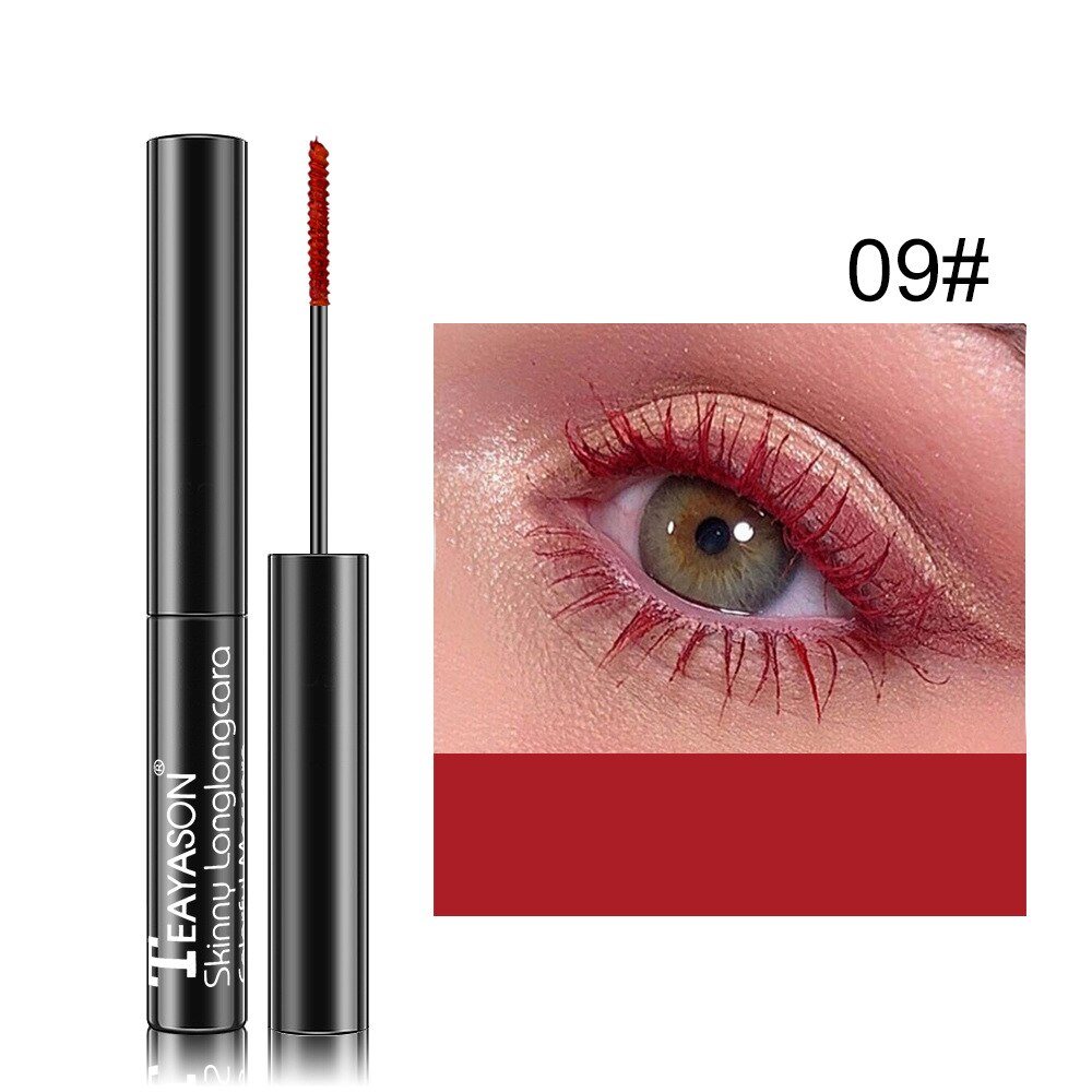 Kleur Mascara Waterproof Langdurige Blauw Groen Rood Zwart Wit Kleur Mascara Curling Verlenging Wimpers: 09