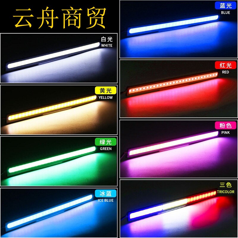 2 STUKS COB DRL LED Driving Dagrijverlichting Werklampen 17cm Verlichting Strip DRL 12V COB LED Waterdicht panel Auto auto led styling