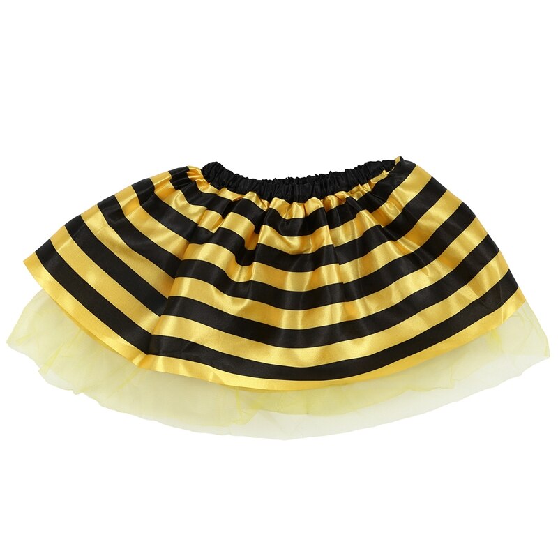 4Pc Bumble Bee Honey Girls Kids Fairy Halloween Fancy Party Costume