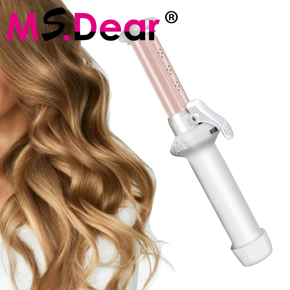 Cordless Hair Curler Curling Iron 1-Inch Ceramic Curling Wand 2 In 1 Mini Hair Curler For Loose Curls Waves Usb Rechargeable
