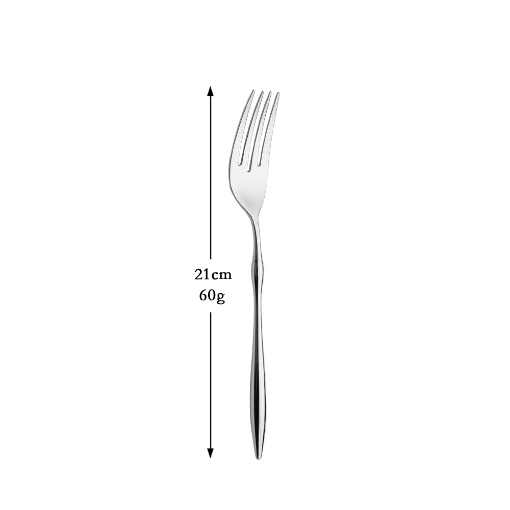 Plata 18/10 Acero inoxidable vajilla cubiertos juego de platería tenedor cuchillo cuchara vajilla cubiertos para restaurante . Exclusivo.: 1Pc Dinner Fork