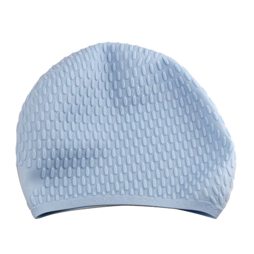 1pc Swimming Cap Durable Practical Useful Silicone Cap Long Hair Ear Protection Swim Caps Swim Pool Hat for Female Ladies: Sky blue