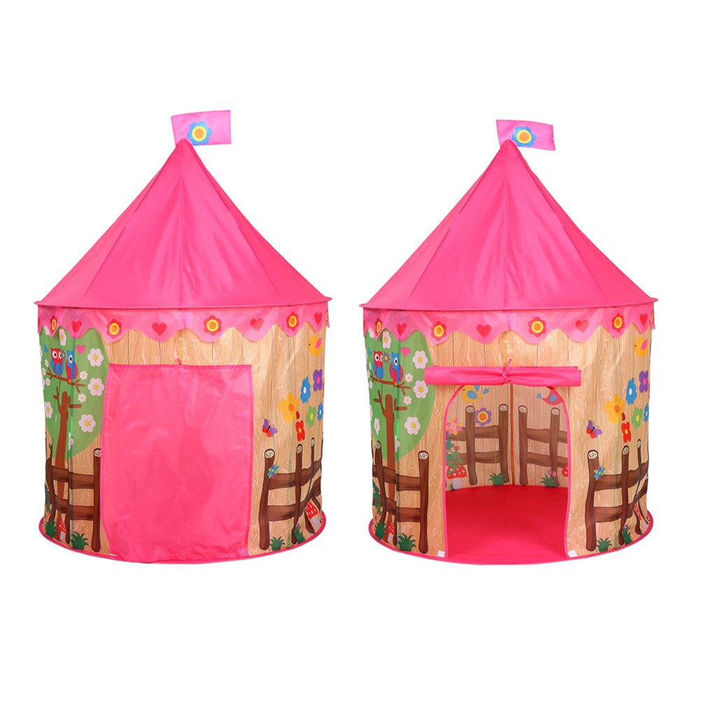 Folding Children Kids Play Tent In/Outdoor Toy House for Boys Girls Seaside Teepee Tent Play Tent Birthday Christmas