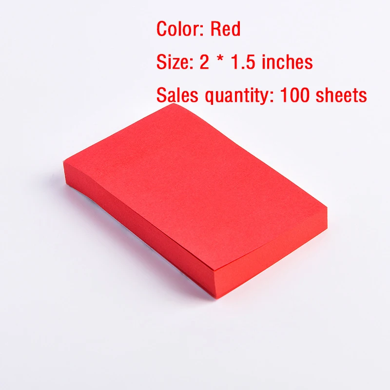 100 Sheets Sticky Notes 1.5x2 Inches Posted Self Sticky Notes Pad Its Planner Memo Stickies Student Office Writing Stationery: PURPLE