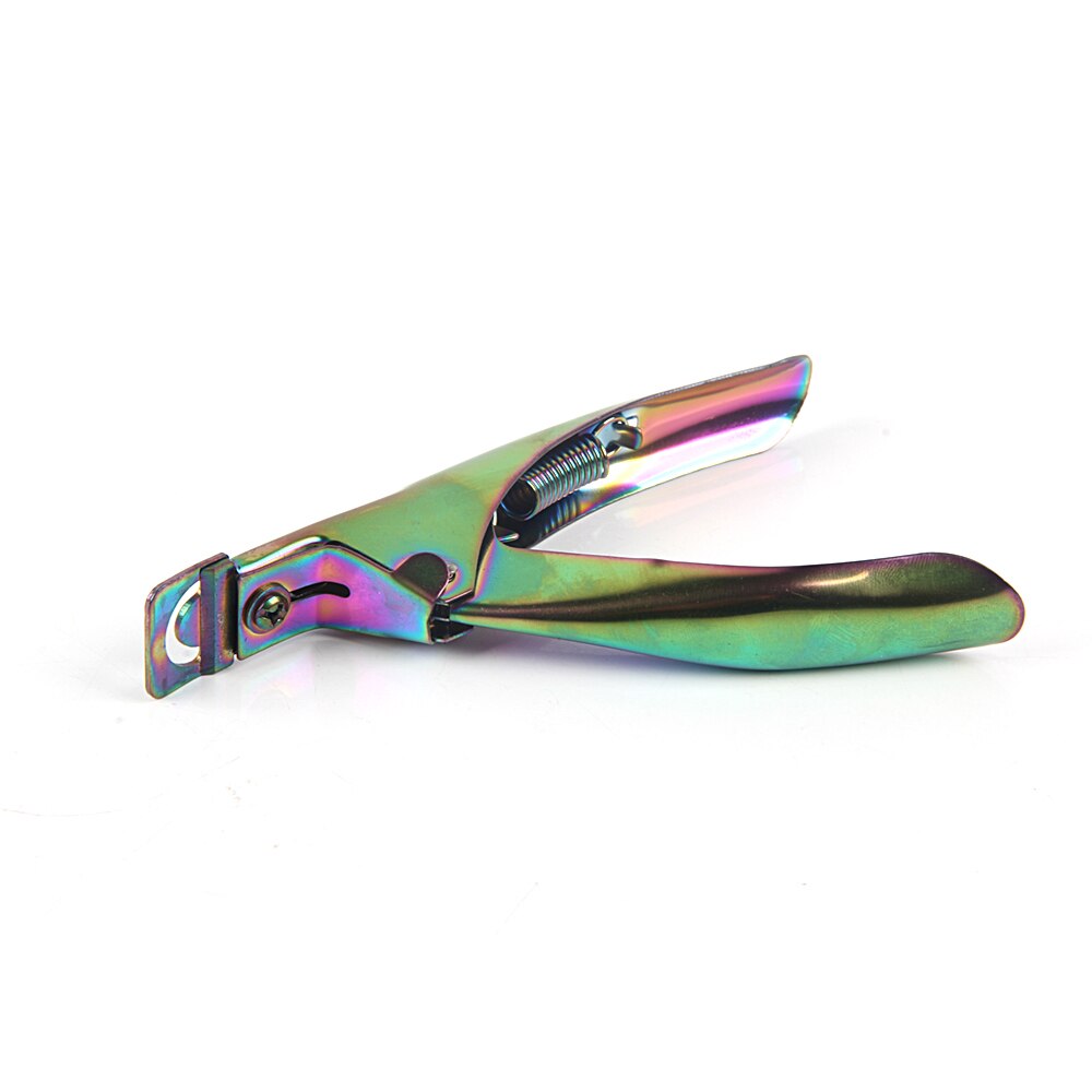 ANGNYA 10Pcs U Shape Nail Cutter Straight Scissor DIY Manicure False Nail Tips Cutting Scissor Flat Cut Nails Clip