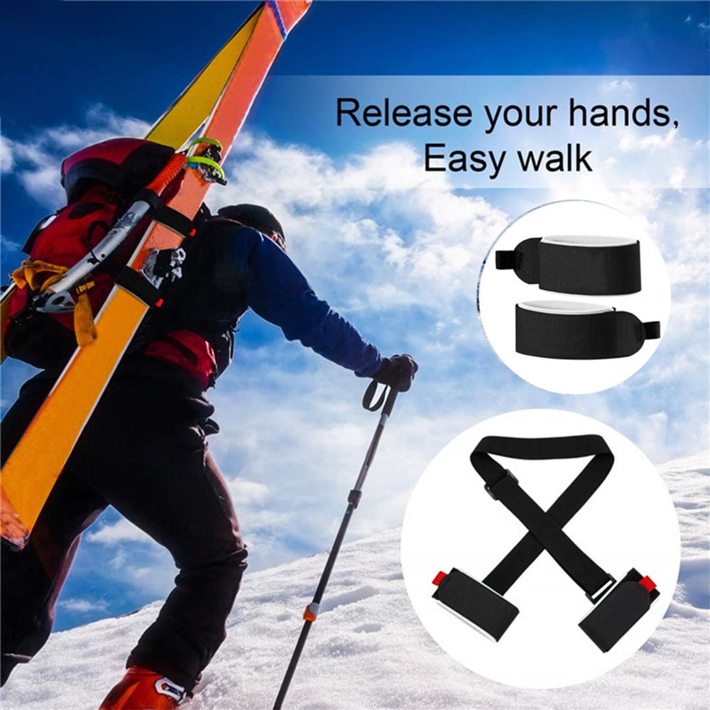 Wearable Strap Ski Strap with Shoulder Pad Skiing Anti-Slip Portable Nylon Non-Slip