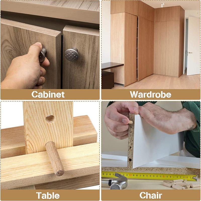50 stücke M6/8/* 30/40mm Holz Dübel Schrank Schublade Runde Geriffelte Holz Handwerk Stifte stangen Gesetzt Möbel Montage holz dübel Stift