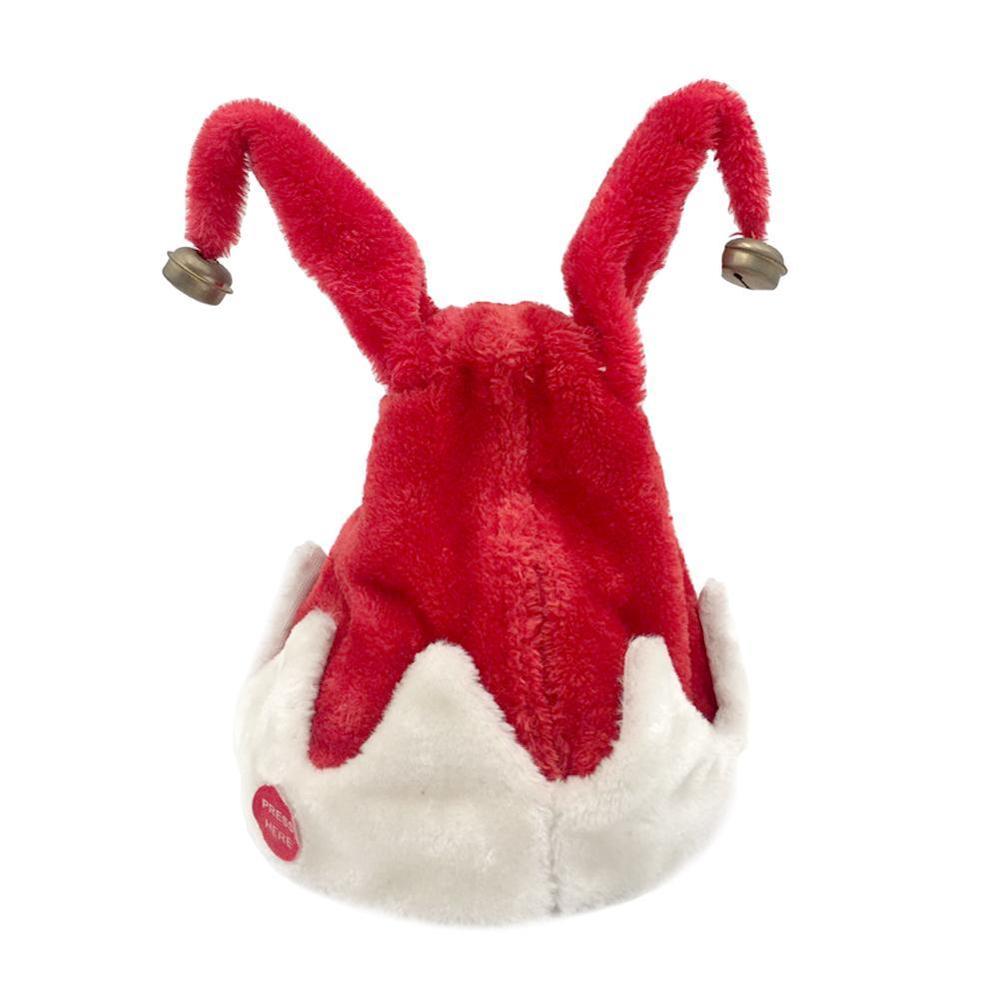Elektrische Kerst Hoed Rood Fluwelen Muziek Swing Cap Kerstdag Partij Decoratie Kerst Cadeau