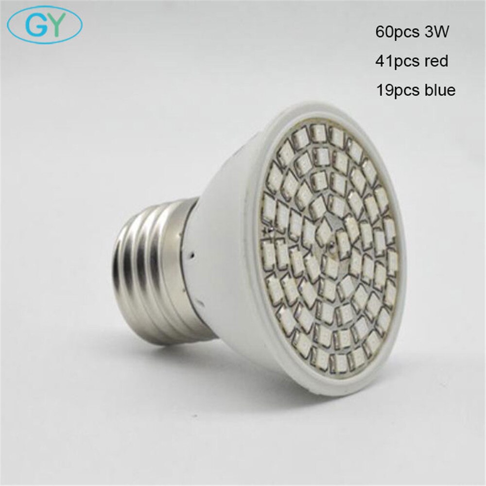 GY Phyto Lamp Volledige Spectrum LED Grow Light E27 Plant Lamp Fitolamp Voor Indoor Zaailingen Bloem Fitolampy Groeien Tent Box verlichting: 3W bulb