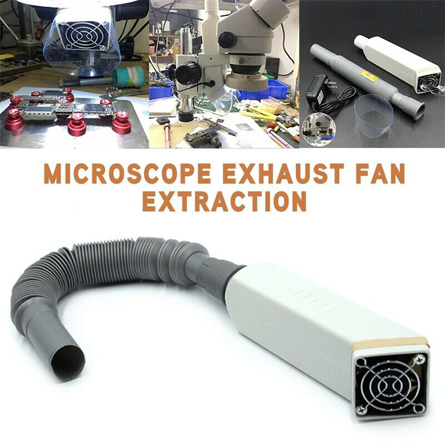 Microscope Exhaust Fan Pumping Exhaust Fan Tube Effective Remove Rosin Welding Oil Gas Oil Fume Fume extractor Soldering operate