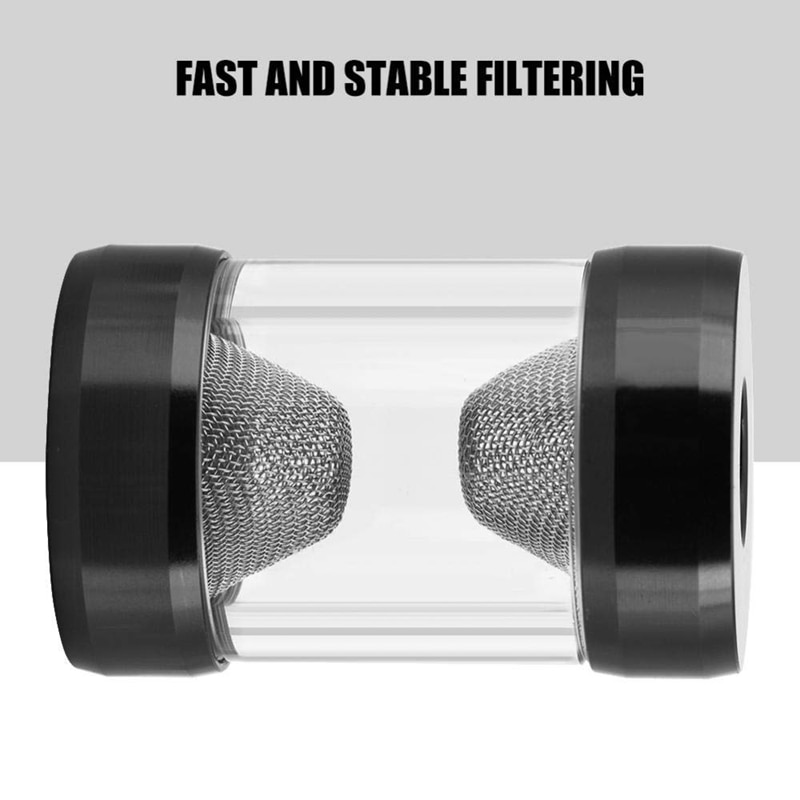 Freezemod glq -jx1 g1 / 4 tommer sølvfarvet vandkølingssystem dobbelt indvendigt gevind filtre 0.15mm mesh computer vandkøler tilbehør