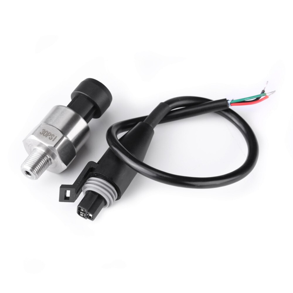 0-30PSI Pressure Transducer Stainless Steel Pressure Gauge Sensor For Oil Fuel Air Water DC 5V 1/8" NPT Pressure Measuring Tool