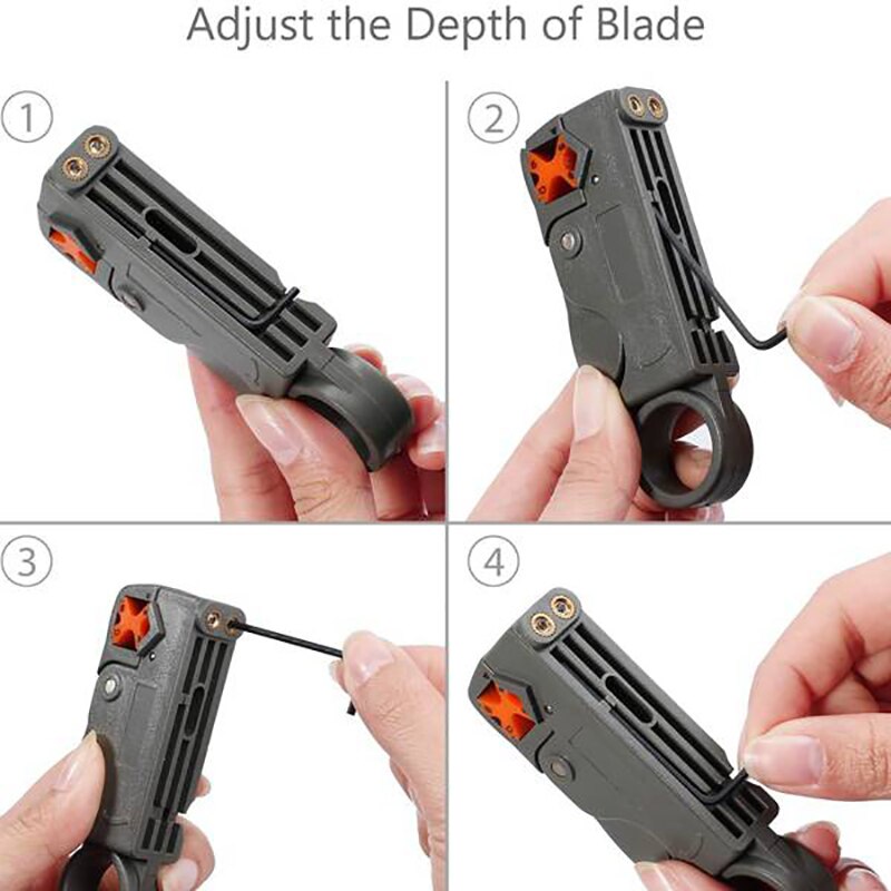 Coaxial Cable Crimping Tool Kit Compression Pliers and Wire Strippers for RG58 RG59 RG6 Coaxial Cable