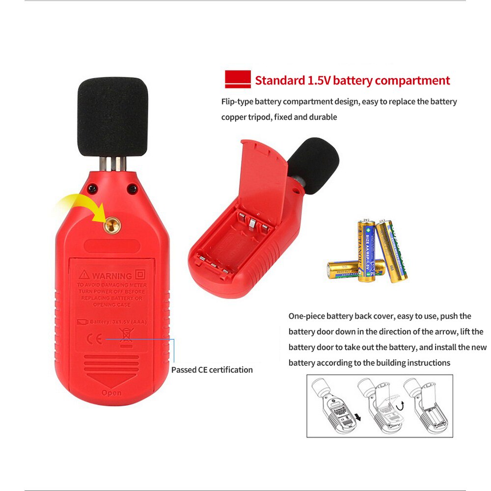 Portable Noise Tester Mini Noise Decibel Meter Noise Test Volume Detector Smart Test Sound Tool Can Be Connected To Bluetooth