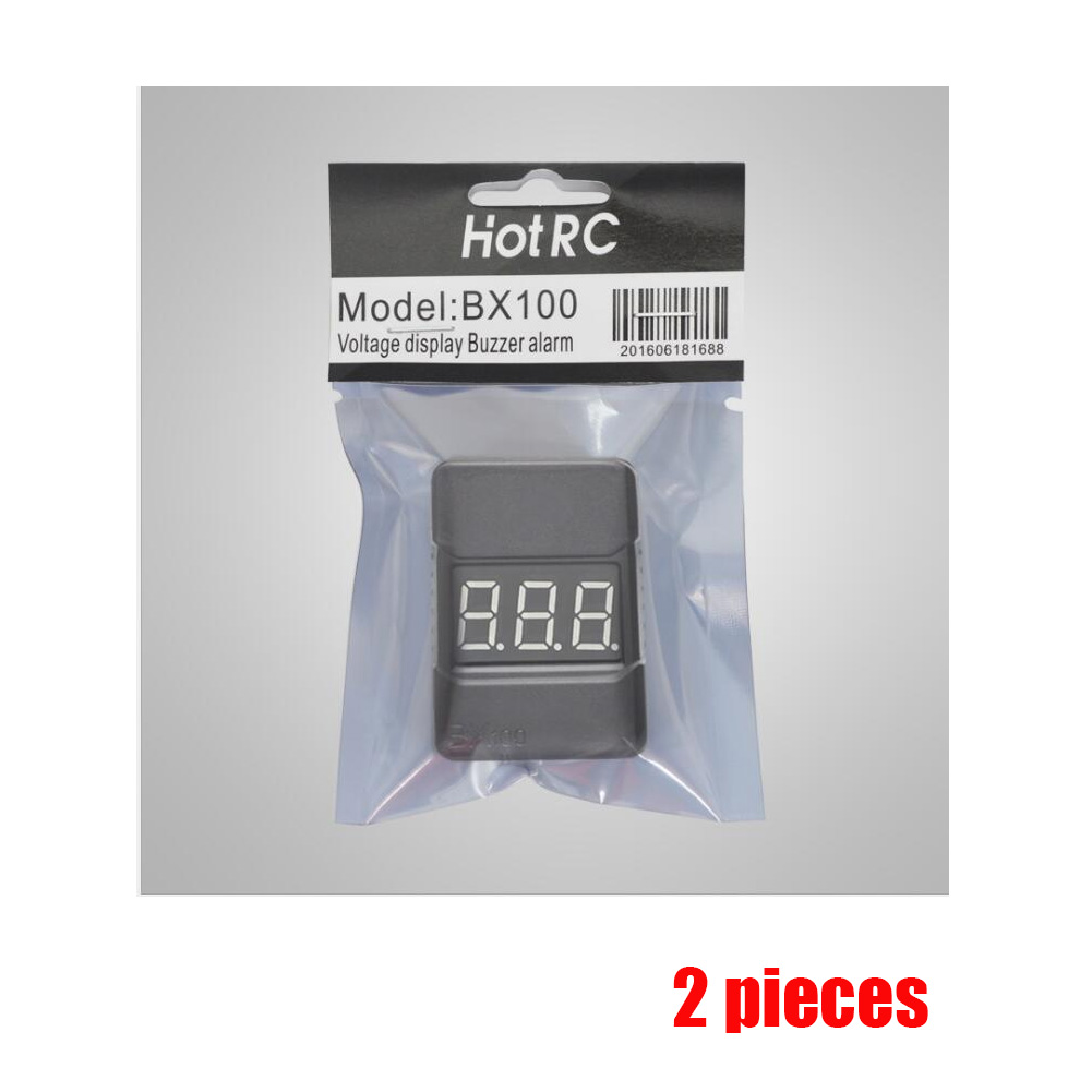 1/2 szt. BX100 1-8S próbnik Napięcia Akumulatora Lipo / alarm Dźwiękowy Niskiego Napięcia / Sprawdzarka Napięcia Akumulatora z Podwójnymi Głośnikami: Czerwony