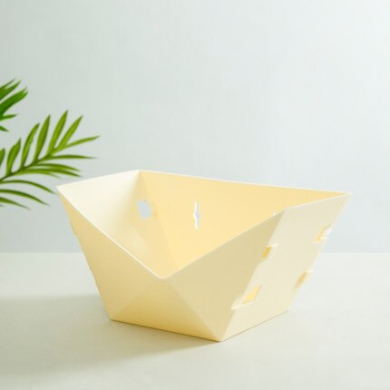 Nordisk stil geometrisk hexagon flytande hylla svart och vit diy display blomkrukhållare hängande på väggen dekoration: Ljusgul