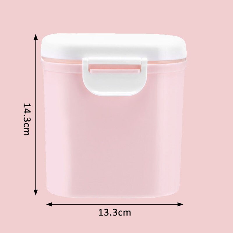 Baby Portable Milk Powder Container Child Snack Food Storage Box PP Double Sealed Baby Fruit Candy Milk Storage Cases 400/800ml: pink L