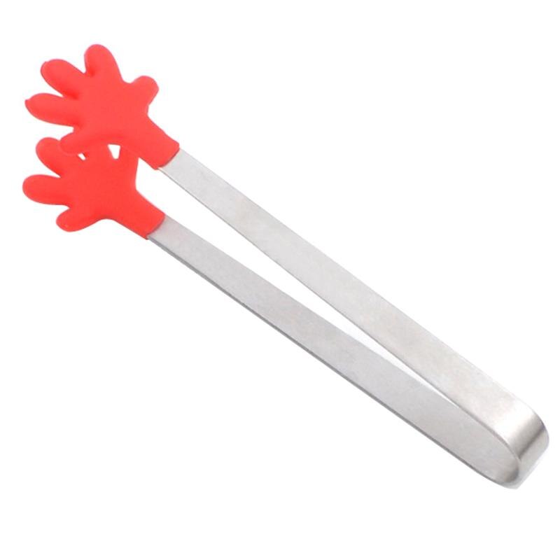 4Stck/5Stck Küche Lebensmittel Zange klein Palme Silikon Lebensmittel Zange Eis Süssigkeit rostfrei Stahl nicht-Unterhose Mini Zange Utensil zufällig Farbe