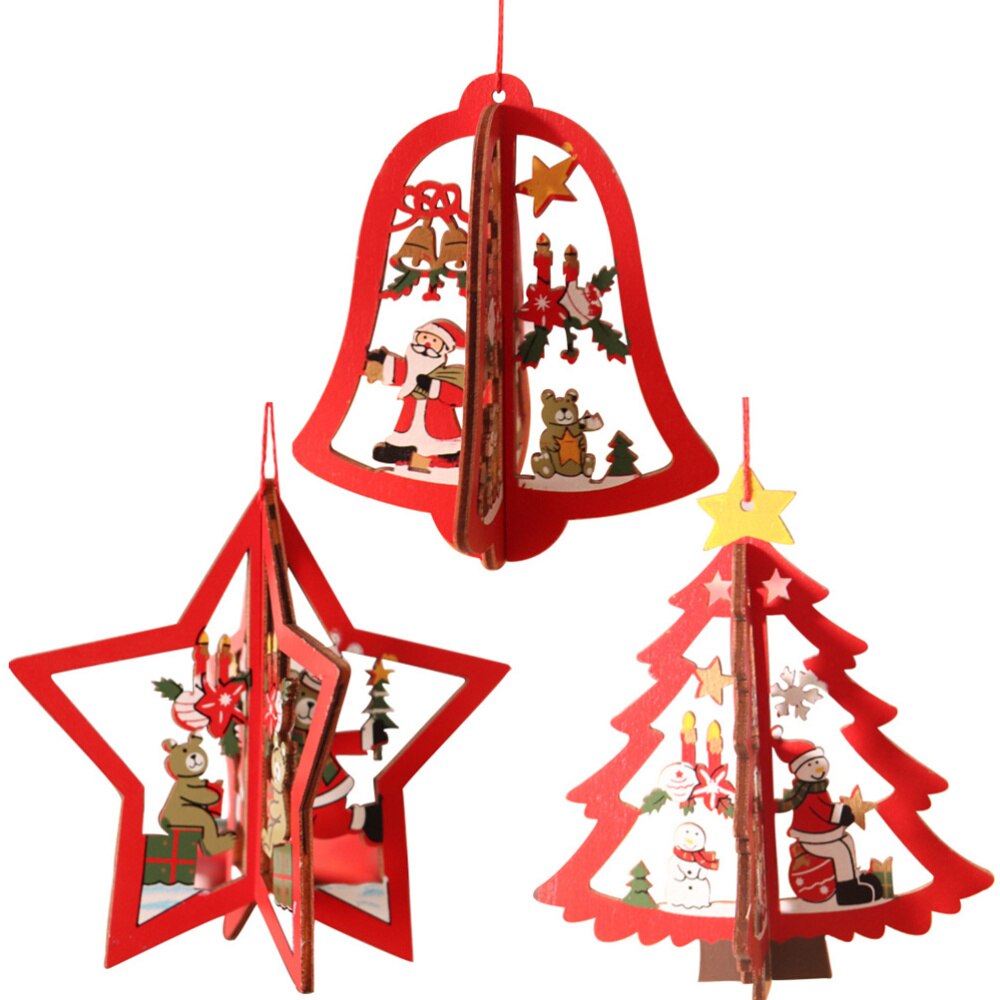 3 Sets Leuke Duurzaam Prachtige Decoratieve Praktische Decoratie Hangende Venster Hangende Partij Ornament Kerstboom Hanger