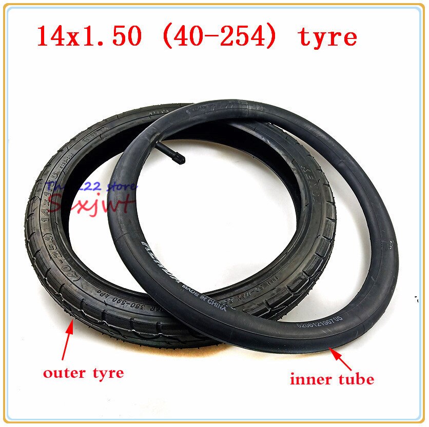 Bicycle Tyre 40-254 14X1.50 Tyre Inner Tube Bicycle Fitting 14 Inch Folding Bicycle Bike Kids Bike Wheel Tire Tire: tube and tyre