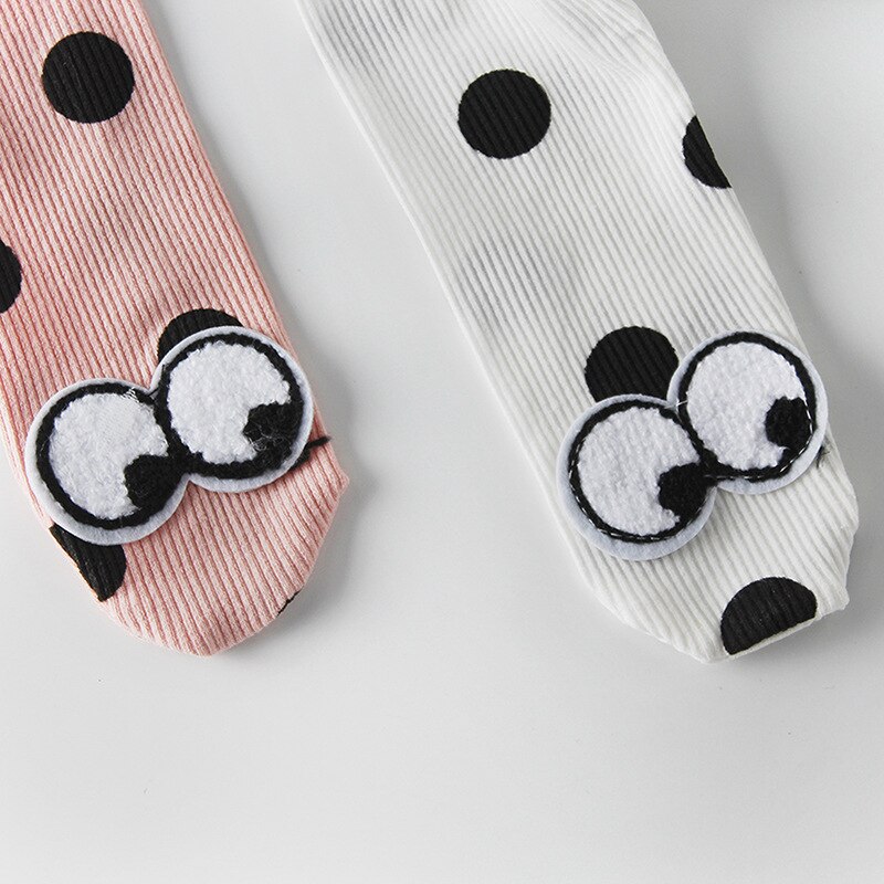 Koodykids Baby Boy Pants Spring Autumn Baby Legging Black Dot Baby Girl Leggings Socks Feet Pants Spring 0-2 Years