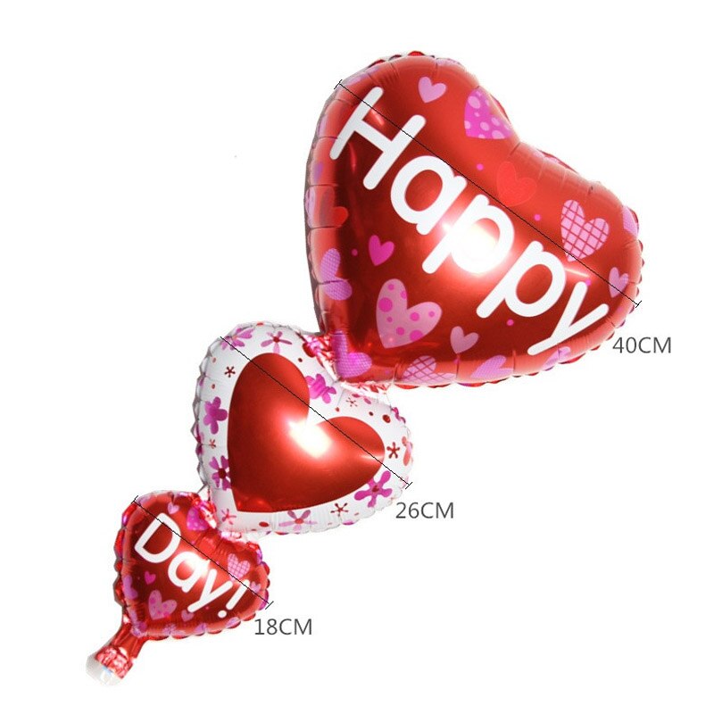 Big I Love You/ Happy Day Letters Balloons Love Heart Engagement Anniversary Weddings Valentine Party Decor Supplies YE