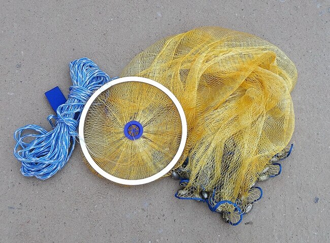 Easy to throw Cast net 2.4-4.2M american style nylon line fishing net hand throw network fishing tools outdoor sports product