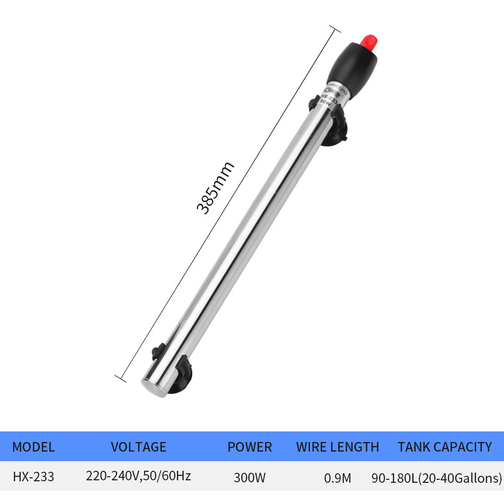 Edelstahl Heizstab Aquarium Aquarium Heizstab Automatische konstante Temperaturregelung Temperatur: M / Rot