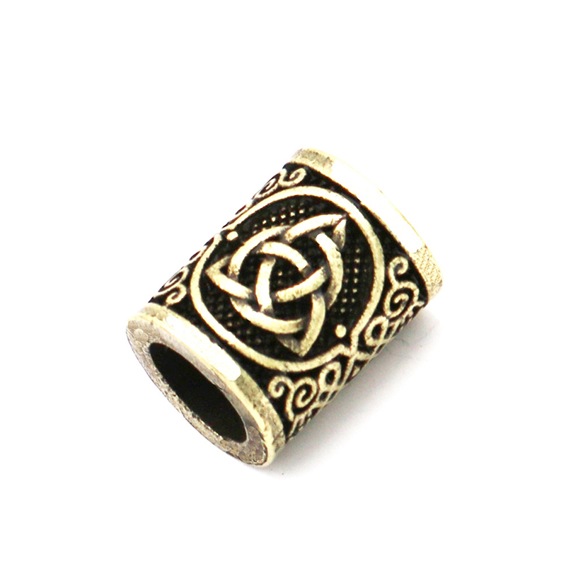 5 stuks Viking Kralen Haar Vlecht Baard Dreadlock Kralen 8mm Gat Sieraden Armband Maken Metalen Kraal DIY Accessorries: Sky Blue