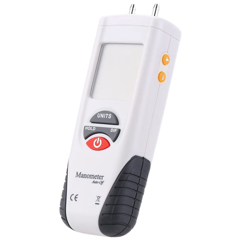 GTBL Digital Manometer, Portable Handheld Air Vacuum/Gas Pressure Gauge Meter 11 Units With Backlight, Ventilation HVAC
