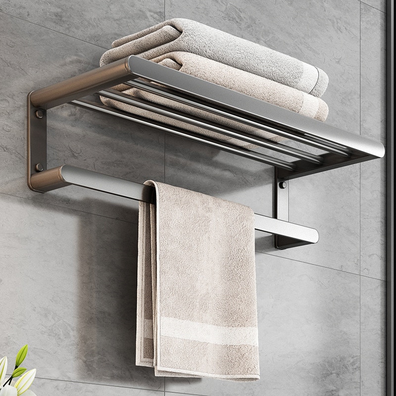 Bathroom Storage Rack Multifunctional Wall-mounted Adjustable Storag Rack Waterproof Load-bearing Holder Toilet Bathroom