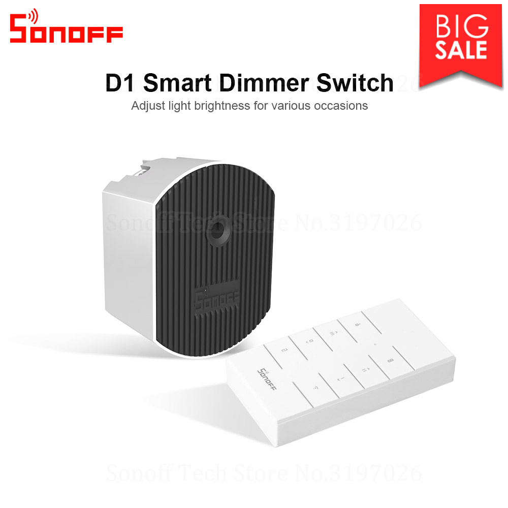 Itead Sonoff D1 Smart 433Mhz interruttore Dimmer luce RF luminosità della luce regolabile tramite eWeLink controllo vocale Google Home Alexa