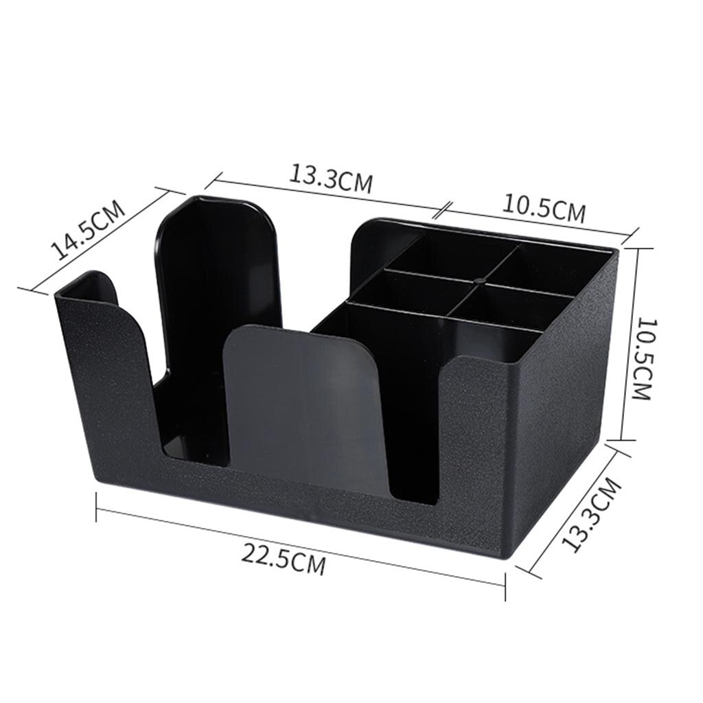 Plastic Black Bar Storage Bar Condiment Caddy Napkin Holder Straw Holde Navidad Christmas Decorations For Home Новый Год