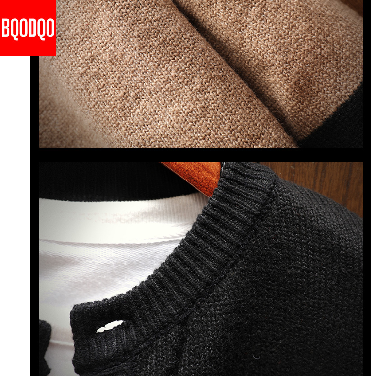 Cardigan genser menn høst vinter gensere plus size herre strikket svart koreansk stil hip hop casual genser