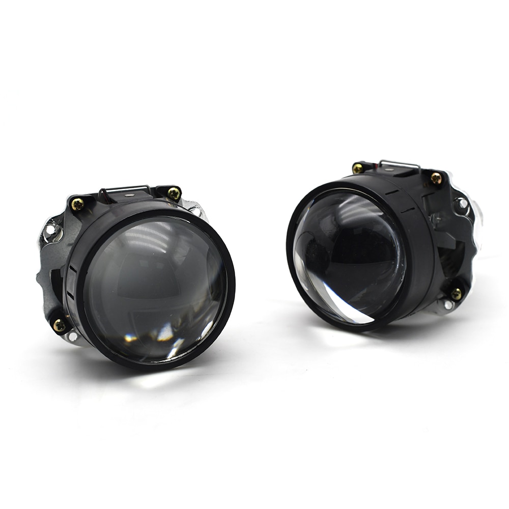 Lente de proyector Hid para Bi Xenon de coche de 2,5 pulgadas con aplicación RGB, función Bluetooth, máscara de Ojos de Ángel, Bombilla, Kit de montaje para H1 H4 H7