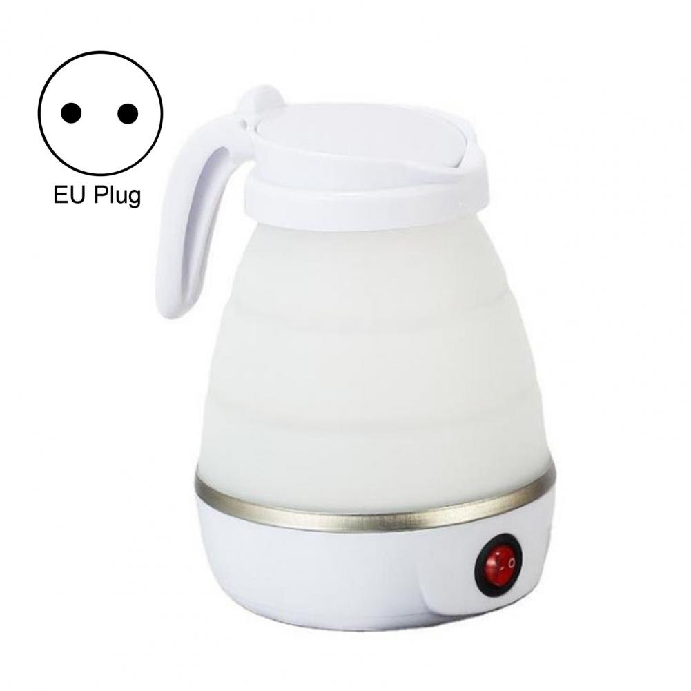 1L Elektrische Wasserkocher Faltbare platzsparende ABS Camping Wasser Wasserkocher für Heimat Kochgeschirr Wasserkocher Heimat Küche Produkt: Weiß EU Stecker