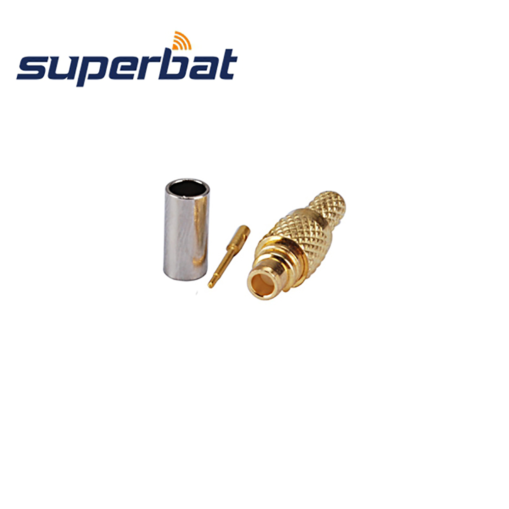 Superbat 10Pcs Mmcx Crimp Mannelijke Rf Coaxiale Connector Voor Kabel RG174 RG316 LMR100