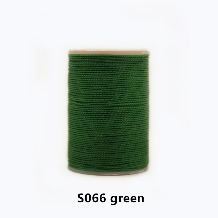 Destockage bricolage diamètre 0.55mm cuir cire ronde fil à coudre cousu main polyester rond ciré couleur fil 40 couleurs: S066 green