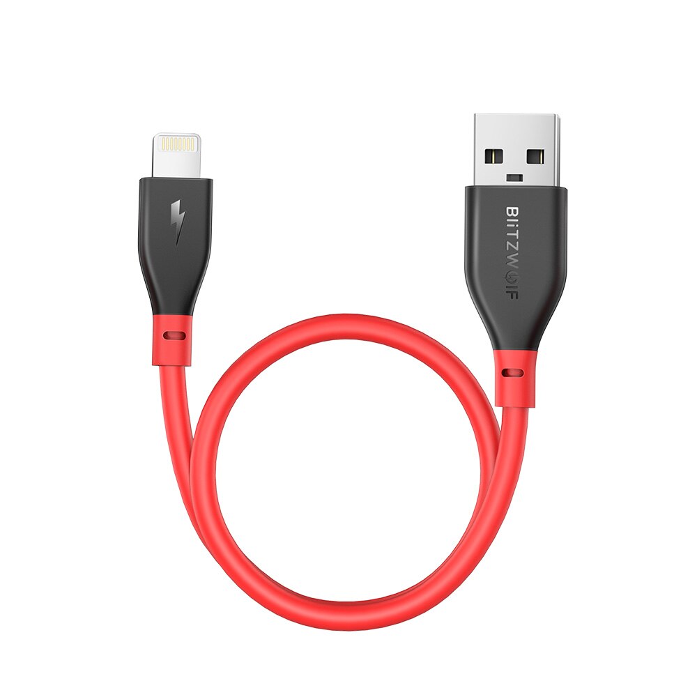 BlitzWolf BW-MF11 Lightning-Kabel 30cm 2.4A MFi-Gecertificeerd Compatibel Snelle Opladen Data Kabel Met voor iPhone 11 PRO XR Voor iPad: Default Title