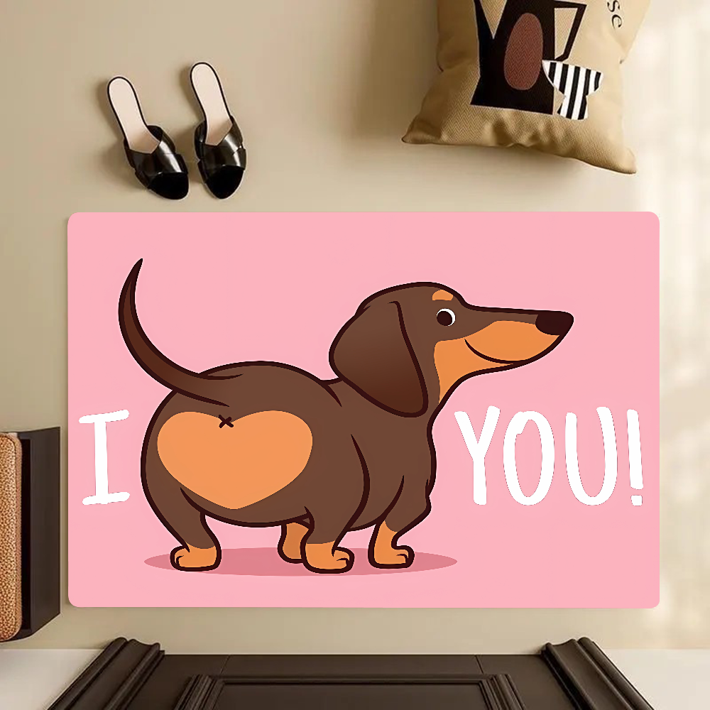 Chien teckel tapis de sol paillassons maison tapis pied salle de bain absorbant anti-dérapant décor à la maison