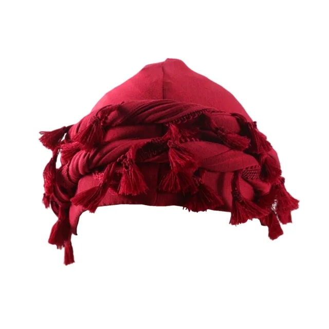 Cappello da uomo punk sbavatura ordinare coda intrecciata Frangia Bandana di cotone Cappello salto Turbante Cappelli Avvolgere la testa berretto cap Tinta unita portuale cappello 2024: Verde-Giallo