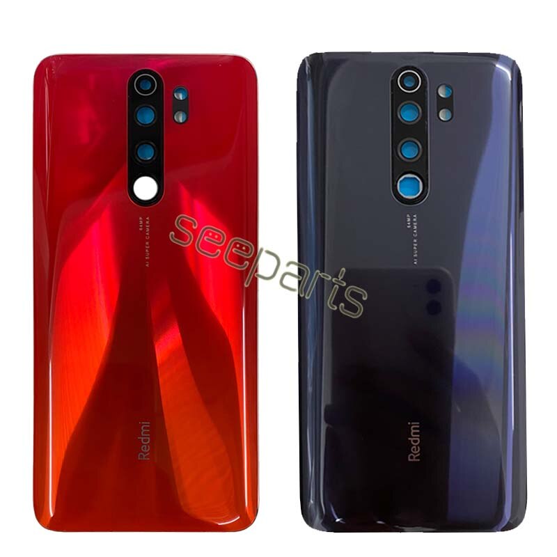 Novo para xiaomi redmi nota 8 pro bateria capa traseira do painel de vidro caso habitação traseira para redmi nota 8 pro volta da bateria capa porta