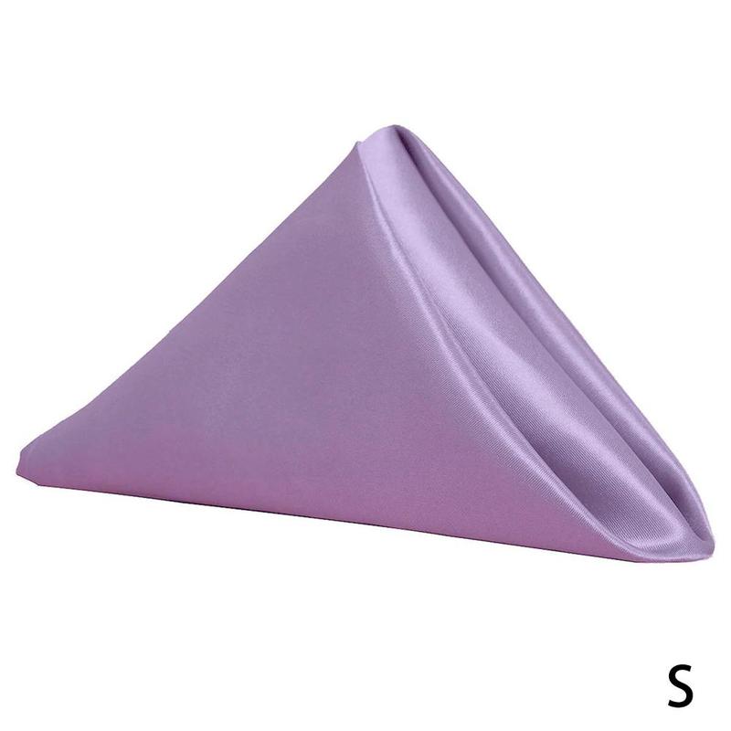 30*30cm Square Napkin Cloth Hotel Restaurant Napkin Cloth Seaming Mouth Napkin Satin Satin Placemat High-density Cloth Hote R7b4: lavender