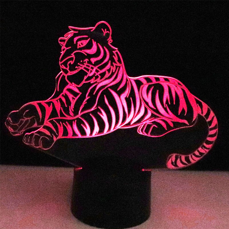 3D LED Nacht Lichter Tiger mit 7 Farben Licht für Heimat Dekoration Lampe Erstaunliche Visualisierung Optische Illusion genial