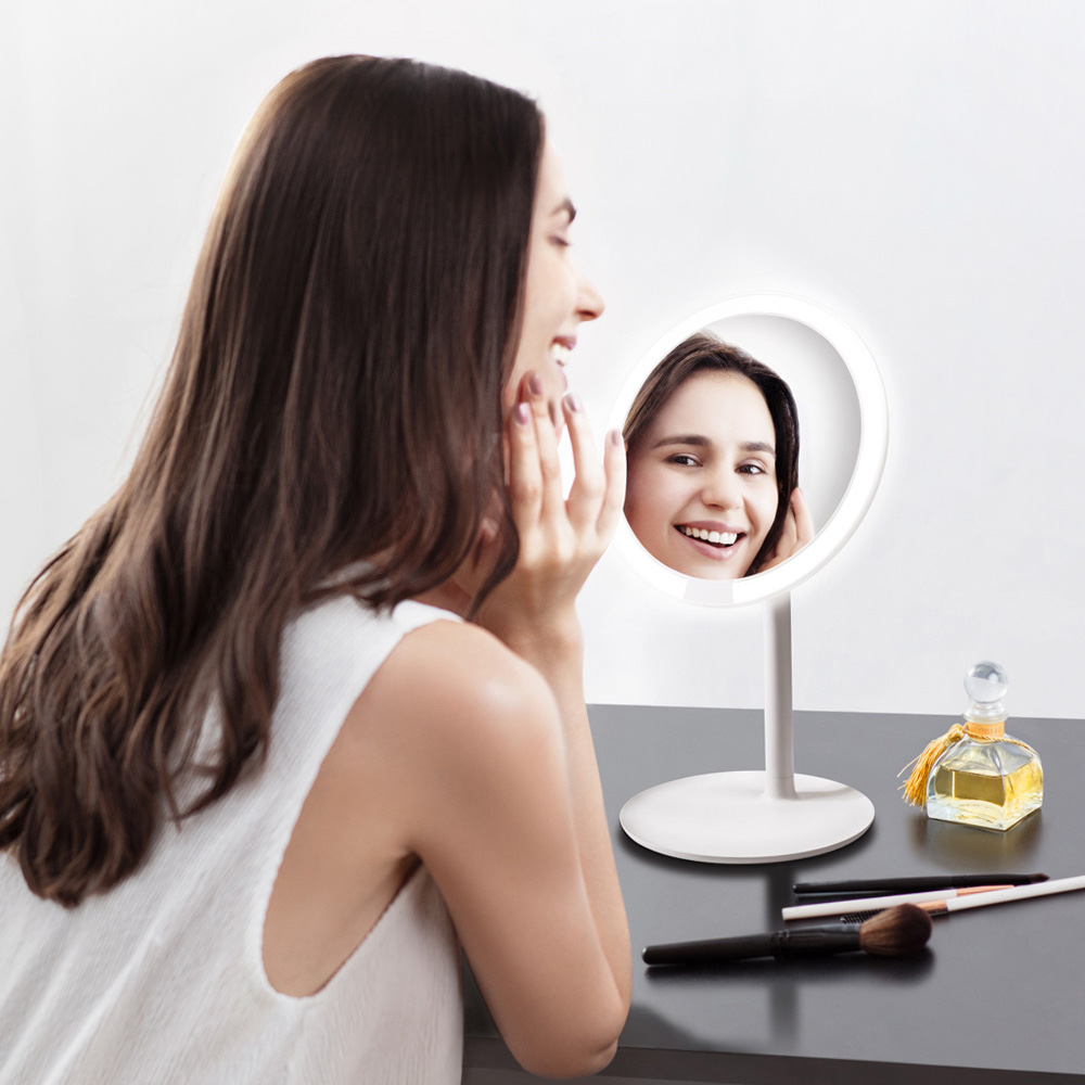 AMIRO HD machen-hoch Spiegel Tageslicht Spiegel Eitelkeit machen-hoch Spiegel Lampe USB Ladung Lichter Gesundheit Schönheit Einstellbar für Xiaomi mijia