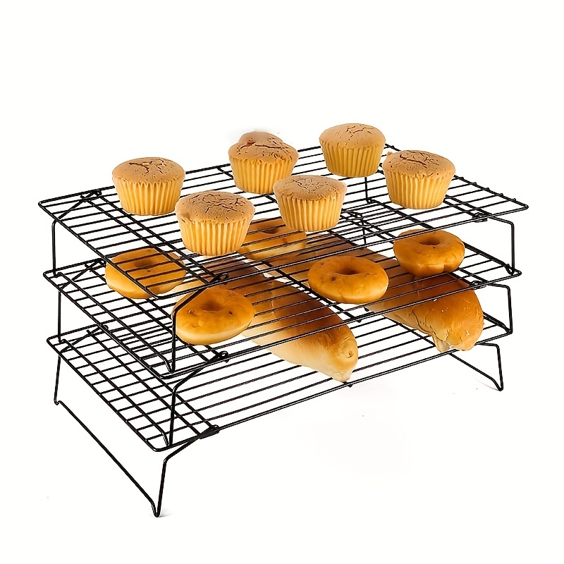 Baking Rack Stack Stackable Cooling Rack for Baking, 3 Tier Oven Saf... – Vicedeal