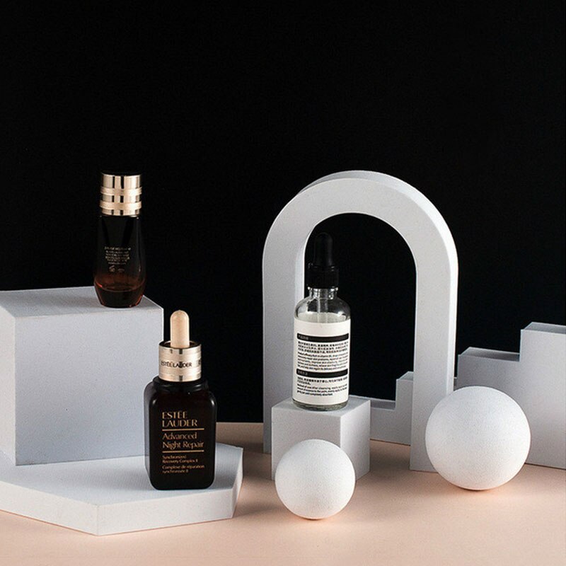 Cubos blancos para fotografía de mesa, Material de decoración de fondo 3D para posar fotos, joyería, juguete cosmético