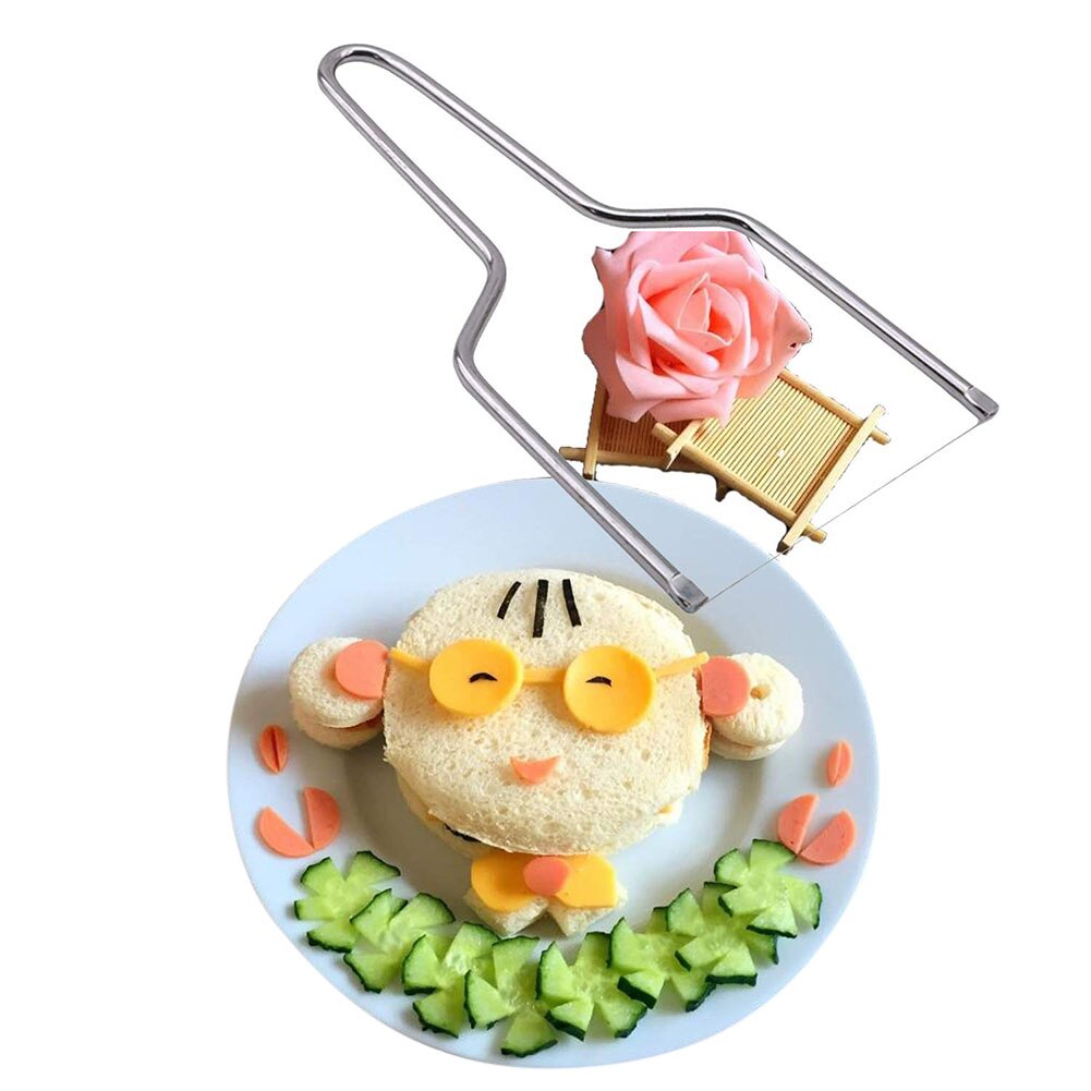 Cheese Slicer Stainless Steel Cheese Slicers with Wire Handheld Butter Cutter Tools for Soft Hard Block Cheese