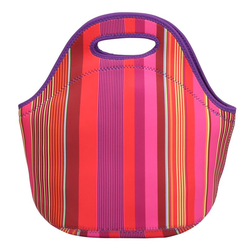 Lunch Handbag Thermal Insulated Neoprene Lunch Bag For Women Kids Lunch Bags Cooler Insulation Lunch Box Food Cooler Bag: MULTI